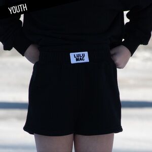 Lulu Mac Kids Black Terry Cloth Shorts